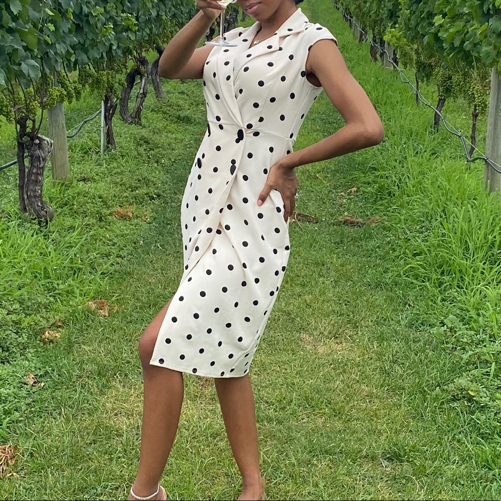 Polkadot mid length dress